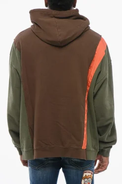 Felpa Hoodie PANEL con Dettagli in Nylon>Dsquared2 Fashion