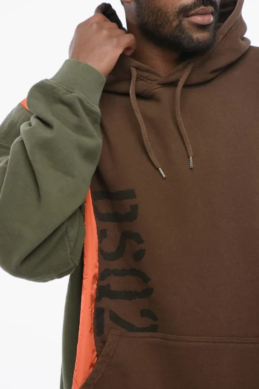 Felpa Hoodie PANEL con Dettagli in Nylon>Dsquared2 Fashion