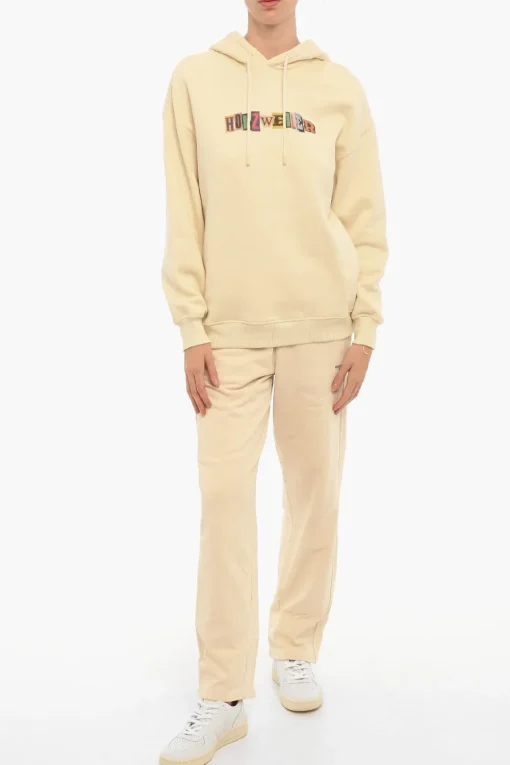 Felpa Hoodie PLACEBO in Cotone Organico con Logo Stampato>Holzweiler Online