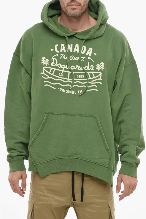 Felpa Hoodie RAGIAN con Stampa Lettering>Dsquared2 Clearance