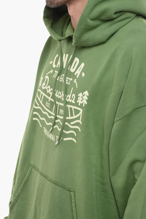 Felpa Hoodie RAGIAN con Stampa Lettering>Dsquared2 Clearance