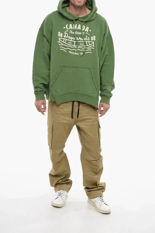 Felpa Hoodie RAGIAN con Stampa Lettering>Dsquared2 Clearance