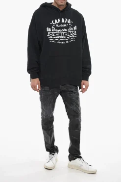New Felpa Hoodie RAGIAN con Stampa Lettering Uomo Felpe