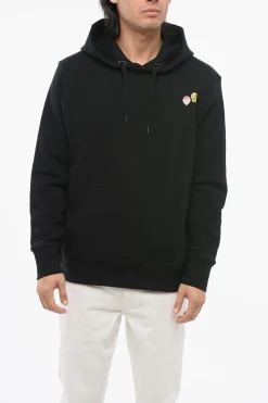 Hot Felpa Hoodie RBNY APPLE in Cotone Garzato Uomo Felpe