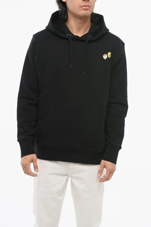 Hot Felpa Hoodie RBNY APPLE in Cotone Garzato Uomo Felpe