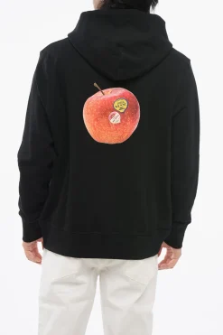 Hot Felpa Hoodie RBNY APPLE in Cotone Garzato Uomo Felpe