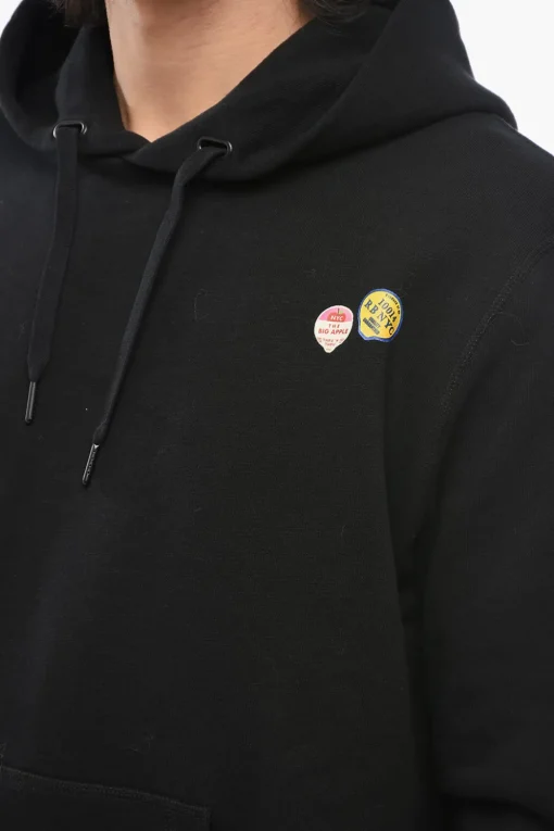 Hot Felpa Hoodie RBNY APPLE in Cotone Garzato Uomo Felpe