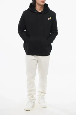 Hot Felpa Hoodie RBNY APPLE in Cotone Garzato Uomo Felpe