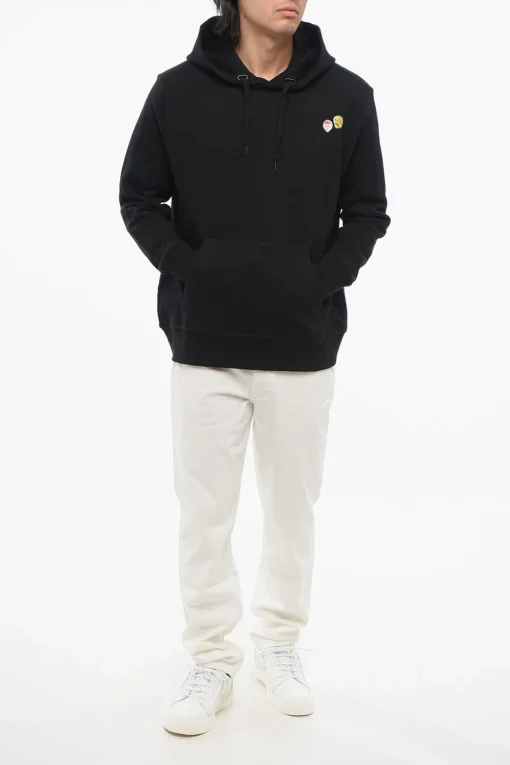 Hot Felpa Hoodie RBNY APPLE in Cotone Garzato Uomo Felpe