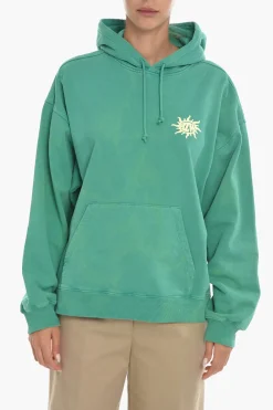Clearance Felpa Hoodie RIVERS LOGOS in Cotone Garzato con Stampa sul Retro Donna Felpe