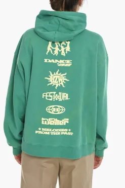 Clearance Felpa Hoodie RIVERS LOGOS in Cotone Garzato con Stampa sul Retro Donna Felpe