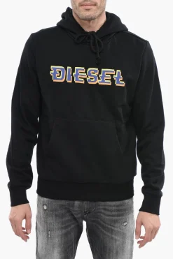 Outlet Felpa Hoodie S-GINN in Cotone con Stampa in 3D Uomo Felpe