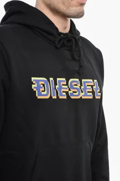 Outlet Felpa Hoodie S-GINN in Cotone con Stampa in 3D Uomo Felpe