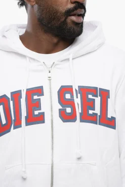 Online Felpa Hoodie S-GINN Stampata con Chiusura Zip Uomo Felpe