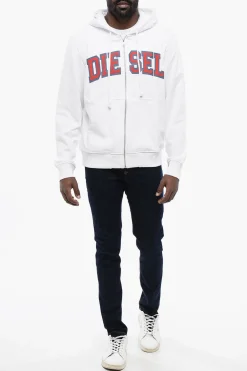 Online Felpa Hoodie S-GINN Stampata con Chiusura Zip Uomo Felpe