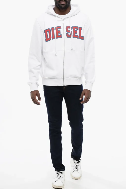 Online Felpa Hoodie S-GINN Stampata con Chiusura Zip Uomo Felpe