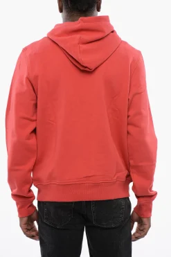 New Felpa Hoodie S-GINN-HOOD-DIV in Tinta Unita con Logo Ricamato Uomo Felpe