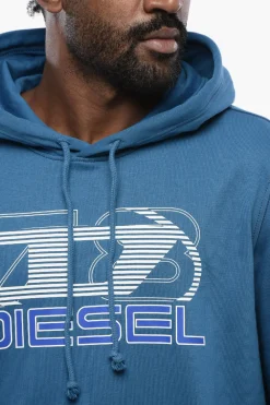 Outlet Felpa Hoodie S-GINN-HOOD-K40 Stampata in Cotone Uomo Felpe