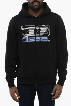 Outlet Felpa Hoodie S-GINN-HOOD-K40 Stampata in Cotone Uomo Felpe