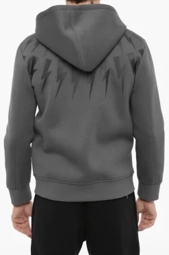 Felpa Hoodie Slim Fit con Chiusura sul Fronte>Neil Barrett New