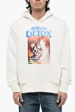 Felpa Hoodie S-MACSOUT con Stampa>Diesel Clearance