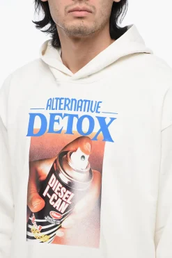 Felpa Hoodie S-MACSOUT con Stampa></noscript>Diesel Clearance