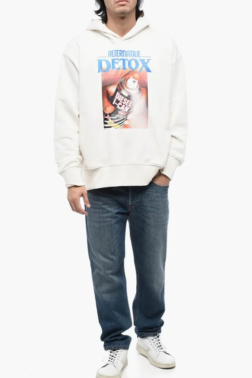 Felpa Hoodie S-MACSOUT con Stampa>Diesel Clearance