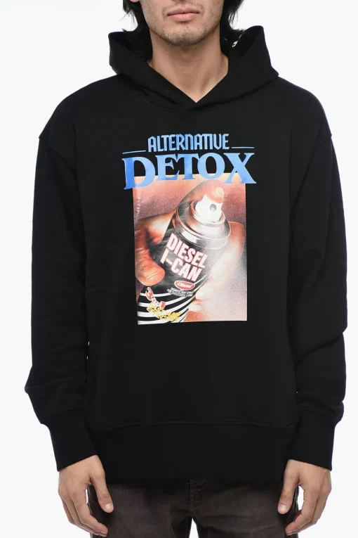 Felpa Hoodie S-MACSOUT con Stampa>Diesel Hot