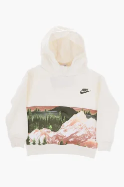 Fashion Felpa Hoodie SNOW DAY stampata con 2 Tasche Bambino Abbigliamento