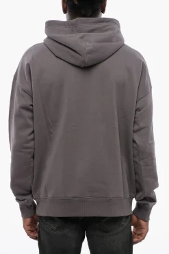 Felpa Hoodie S-ROB-HOOD-DOVAL-PJ in Tinta Unita con Tasca a Toppa>Diesel Online