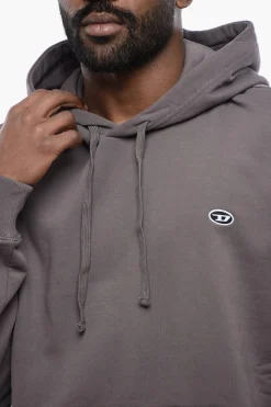 Felpa Hoodie S-ROB-HOOD-DOVAL-PJ in Tinta Unita con Tasca a Toppa></noscript>Diesel Online