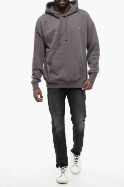 Felpa Hoodie S-ROB-HOOD-DOVAL-PJ in Tinta Unita con Tasca a Toppa></noscript>Diesel Online