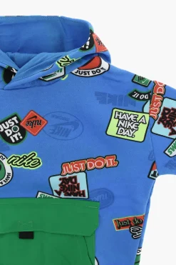 Hot Felpa Hoodie stampata con Tasca Applicata Bambino Abbigliamento