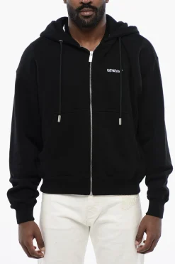 Felpa Hoodie TATTOO ARROW ZIP SKATE con Due Tasche e Chiusura Zip>Off-White Best