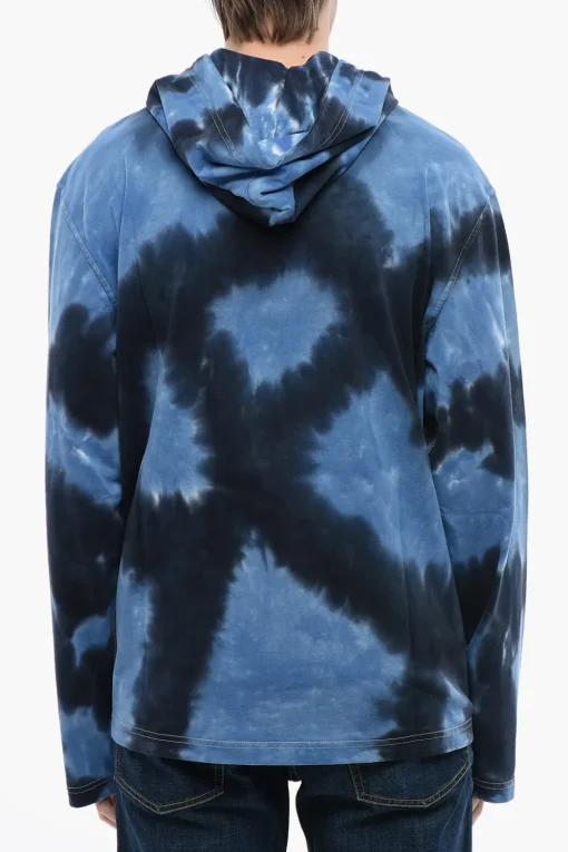 Sale Felpa Hoodie T-CRANE-LS-HOOD-N1 Effetto Tie Dye Uomo Felpe