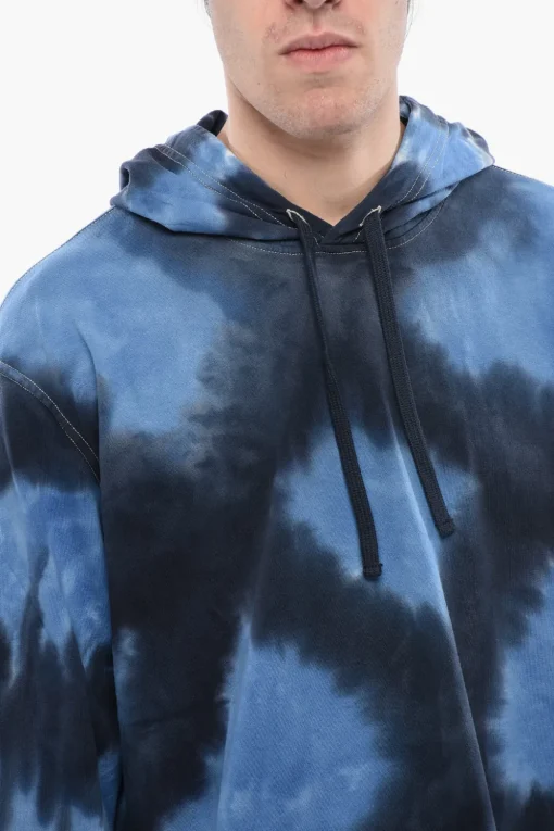 Sale Felpa Hoodie T-CRANE-LS-HOOD-N1 Effetto Tie Dye Uomo Felpe