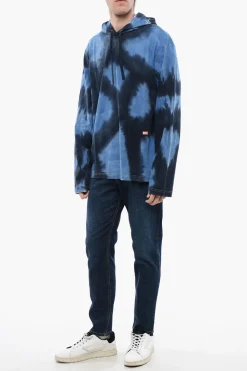 Sale Felpa Hoodie T-CRANE-LS-HOOD-N1 Effetto Tie Dye Uomo Felpe