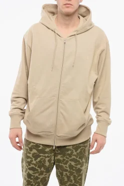 Hot Felpa Hoodie Zip-up con Logo Ton sur Ton Uomo Felpe