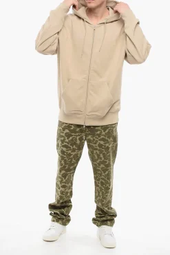 Hot Felpa Hoodie Zip-up con Logo Ton sur Ton Uomo Felpe