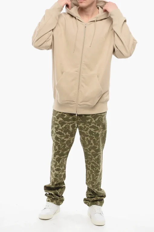 Hot Felpa Hoodie Zip-up con Logo Ton sur Ton Uomo Felpe