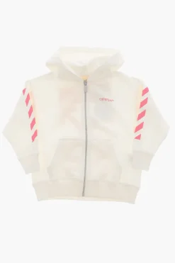 Felpa in Cotone con Cappuccio e Zip>Off-White Kids Hot