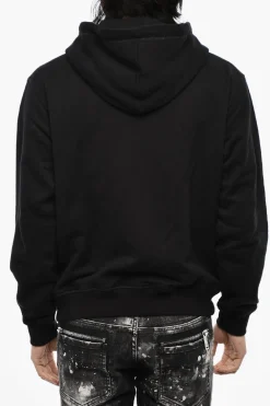 Sale Felpa in Cotone con Chiusura Zip E Logo Laterale Uomo Felpe
