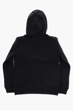 New Felpa in Cotone Felpato con Cappuccio e Banda Laterale Logata Bambino Abbigliamento