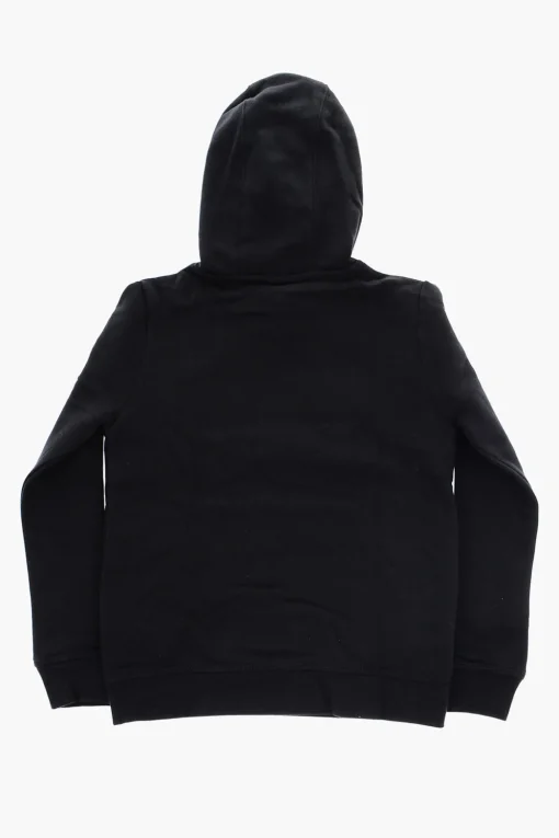 New Felpa in Cotone Felpato con Cappuccio e Banda Laterale Logata Bambino Abbigliamento
