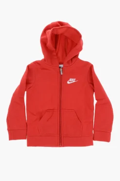 Felpa in Cotone Felpato con Cappuccio e Chiusura Zip>Nike KIDS New