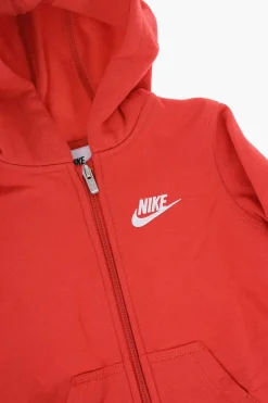 Felpa in Cotone Felpato con Cappuccio e Chiusura Zip>Nike KIDS New