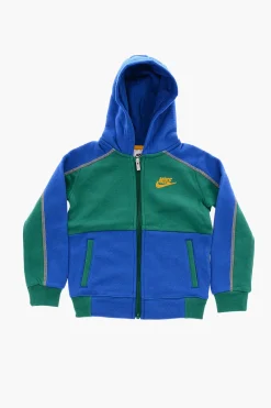 Clearance Felpa in Cotone Garzato con Cappuccio e Chiusura Zip Bambino Abbigliamento