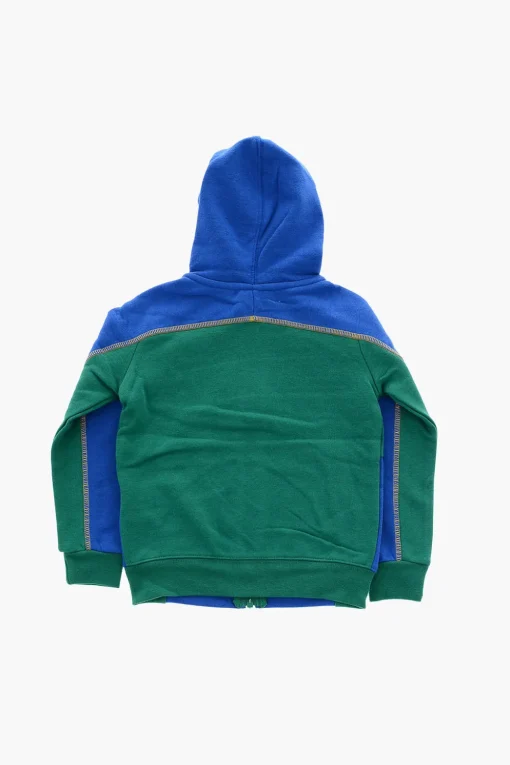 Clearance Felpa in Cotone Garzato con Cappuccio e Chiusura Zip Bambino Abbigliamento