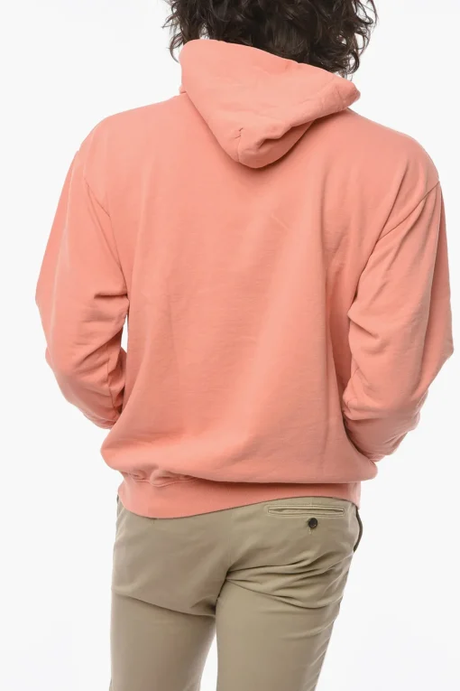 Felpa in Cotone Garzato con Cappuccio e Logo Stampato>Harmony Best