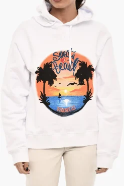 Felpa In Cotone Hoodie Stampata>Dsquared2 Sale